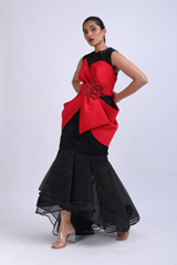 Red And Black Gown4832 video